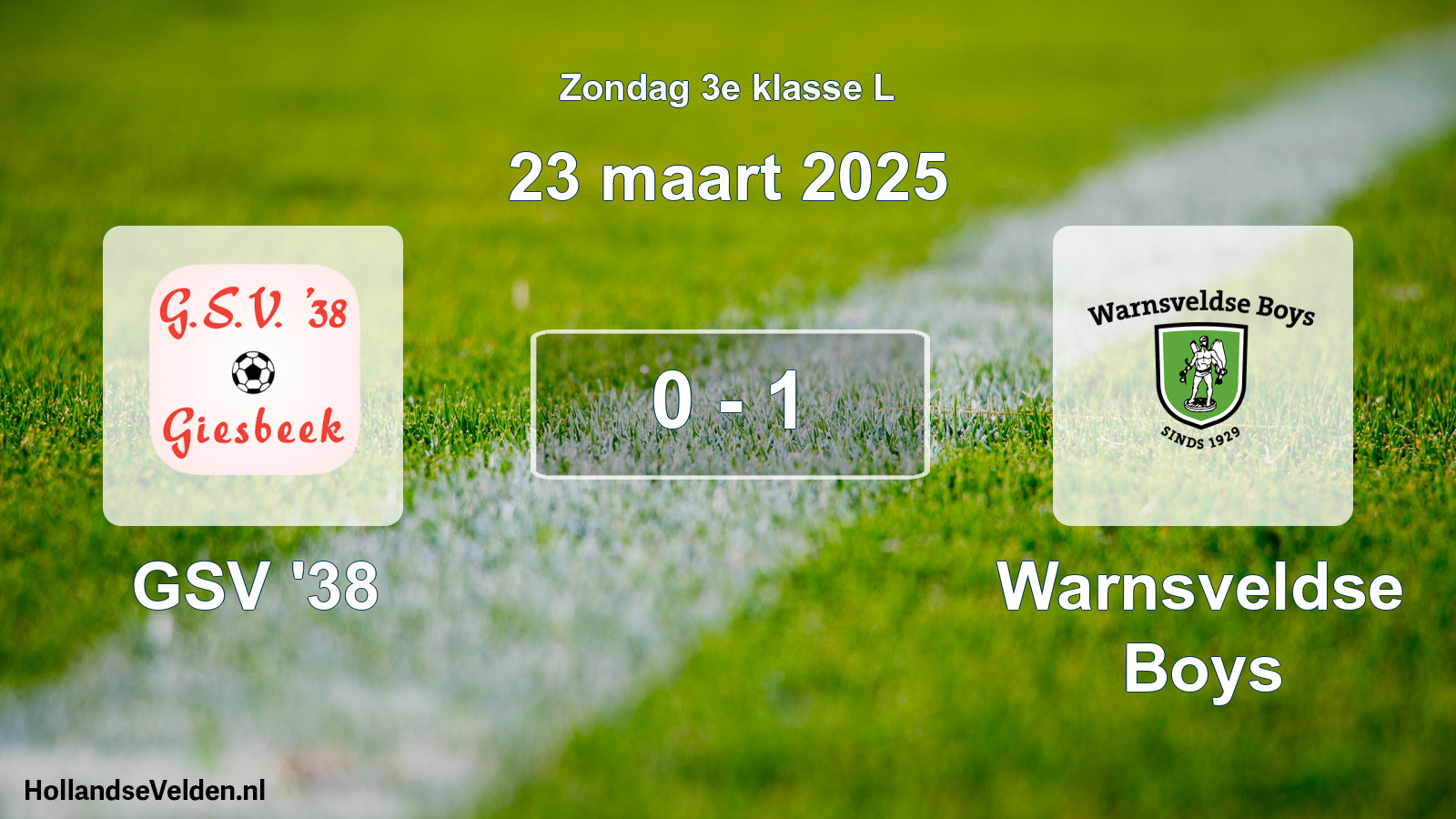 Total number of matches played: GSV '38 - Warnsveldse Boys 0 - 1 (23 March 2025)