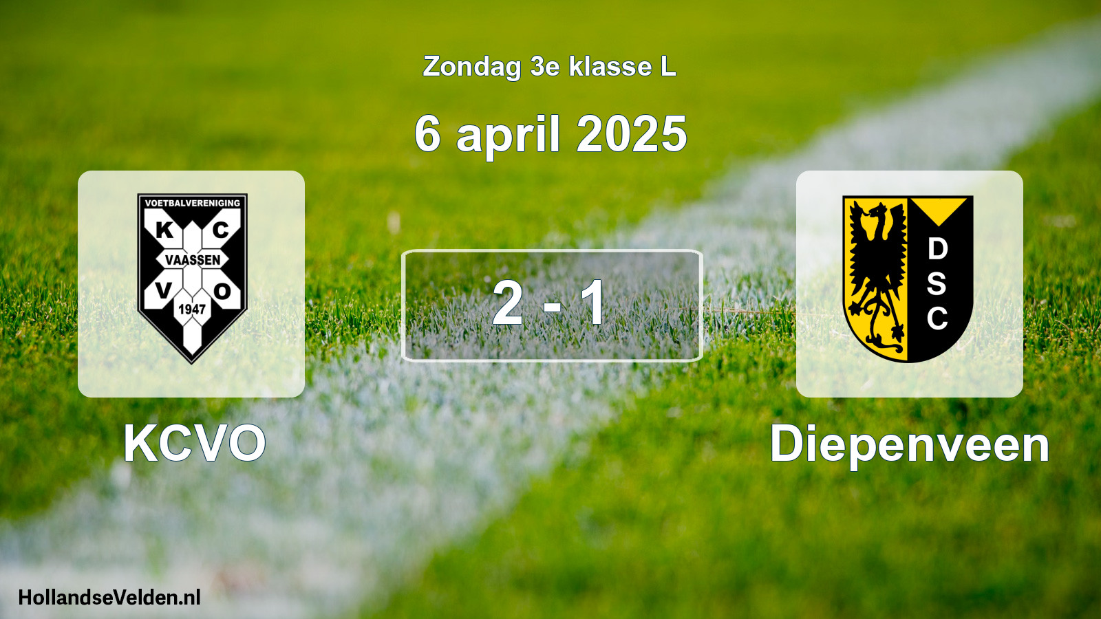 Total number of matches played: KCVO - Diepenveen 2 - 1 (6 April 2025)