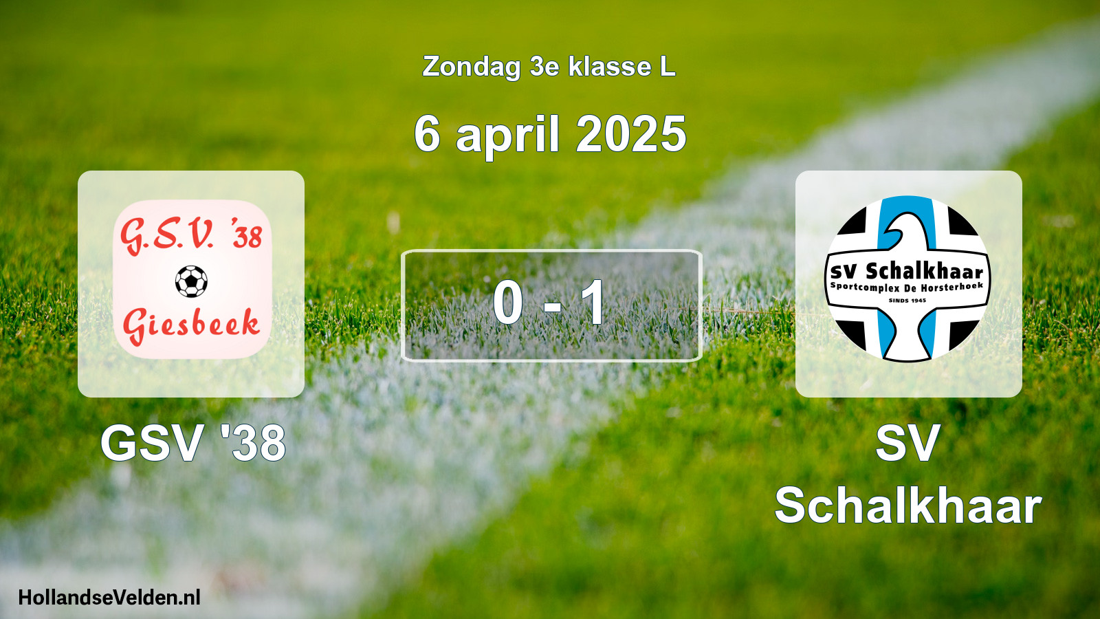 Total number of matches played: GSV '38 - SV Schalkhaar 0 - 1 (6 April 2025)