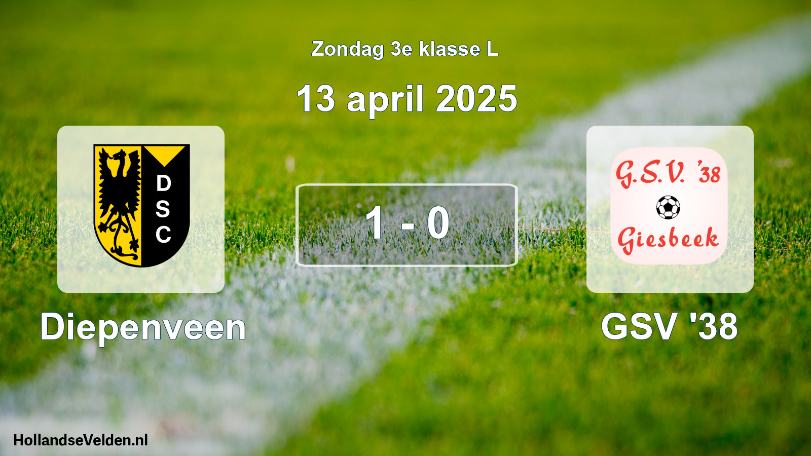 Total number of matches played: Diepenveen - GSV '38 1 - 0 (13 April 2025)