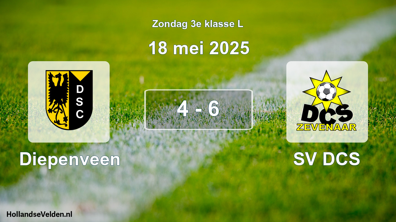 Total number of matches played: Diepenveen - SV DCS 4 - 6 (18 May 2025)