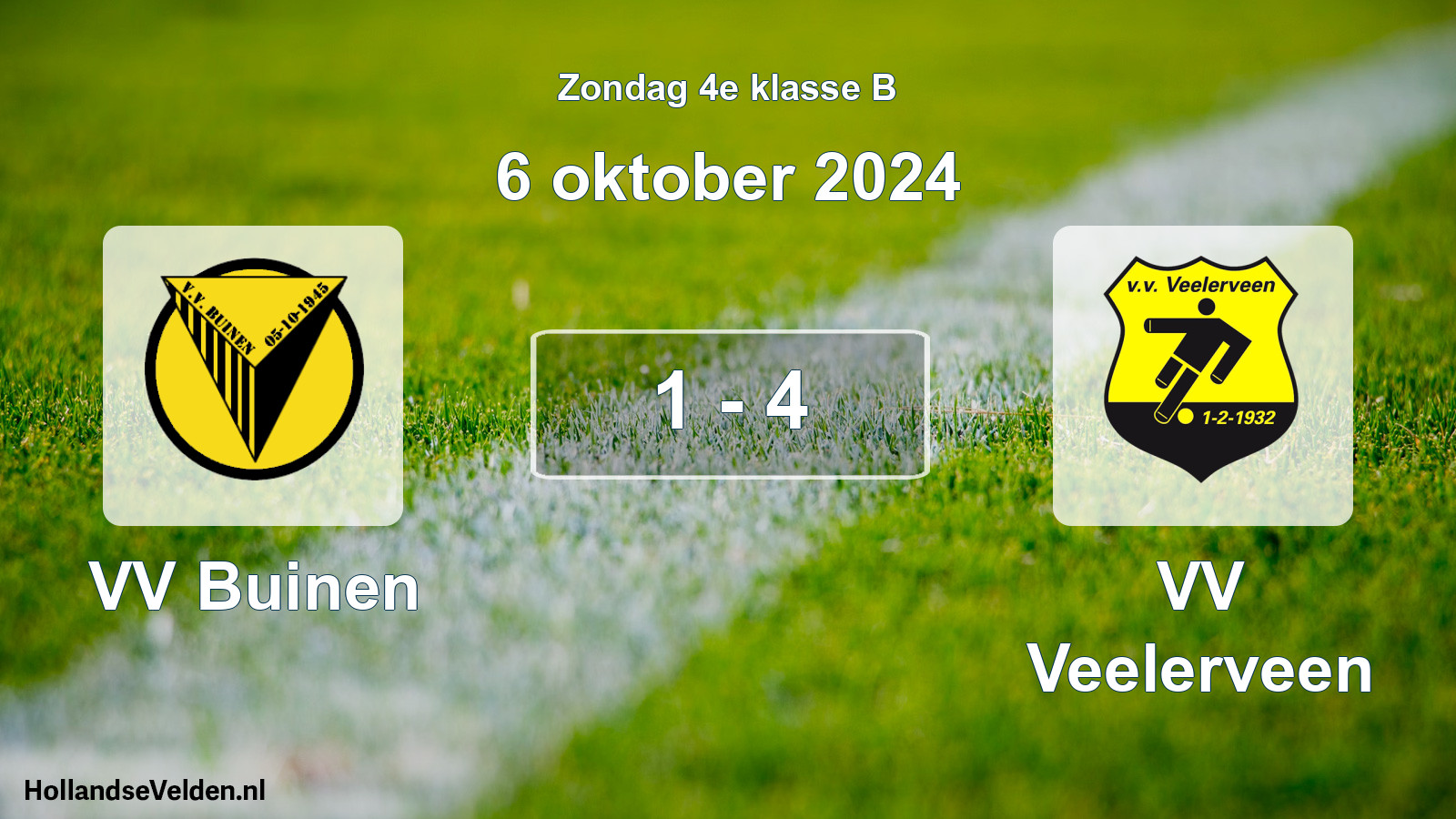 Total number of matches played: VV Buinen - VV Veelerveen 1 - 4 (6 October 2024)