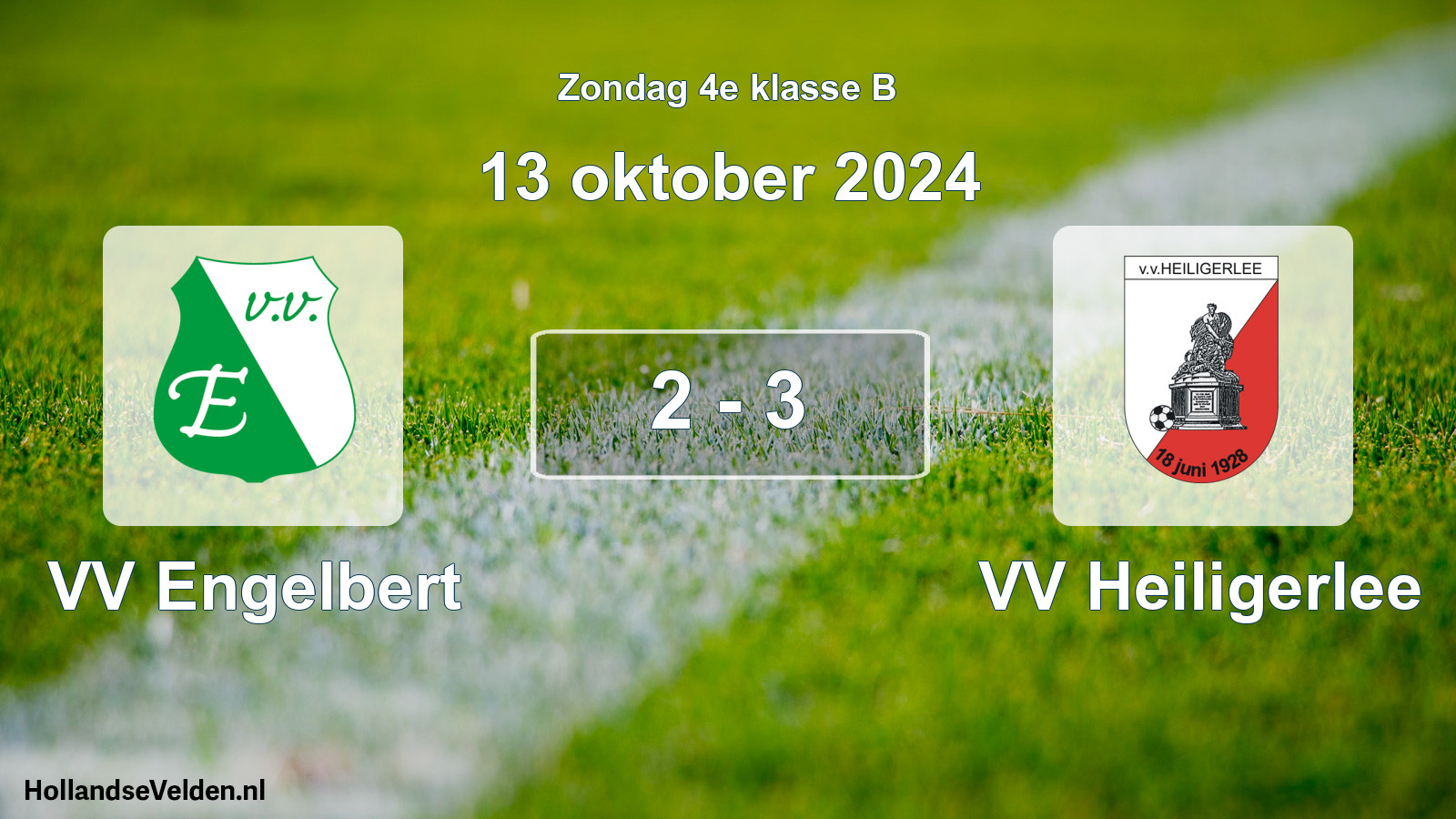 Total number of matches played: VV Engelbert - VV Heiligerlee 2 - 3 (13 October 2024)