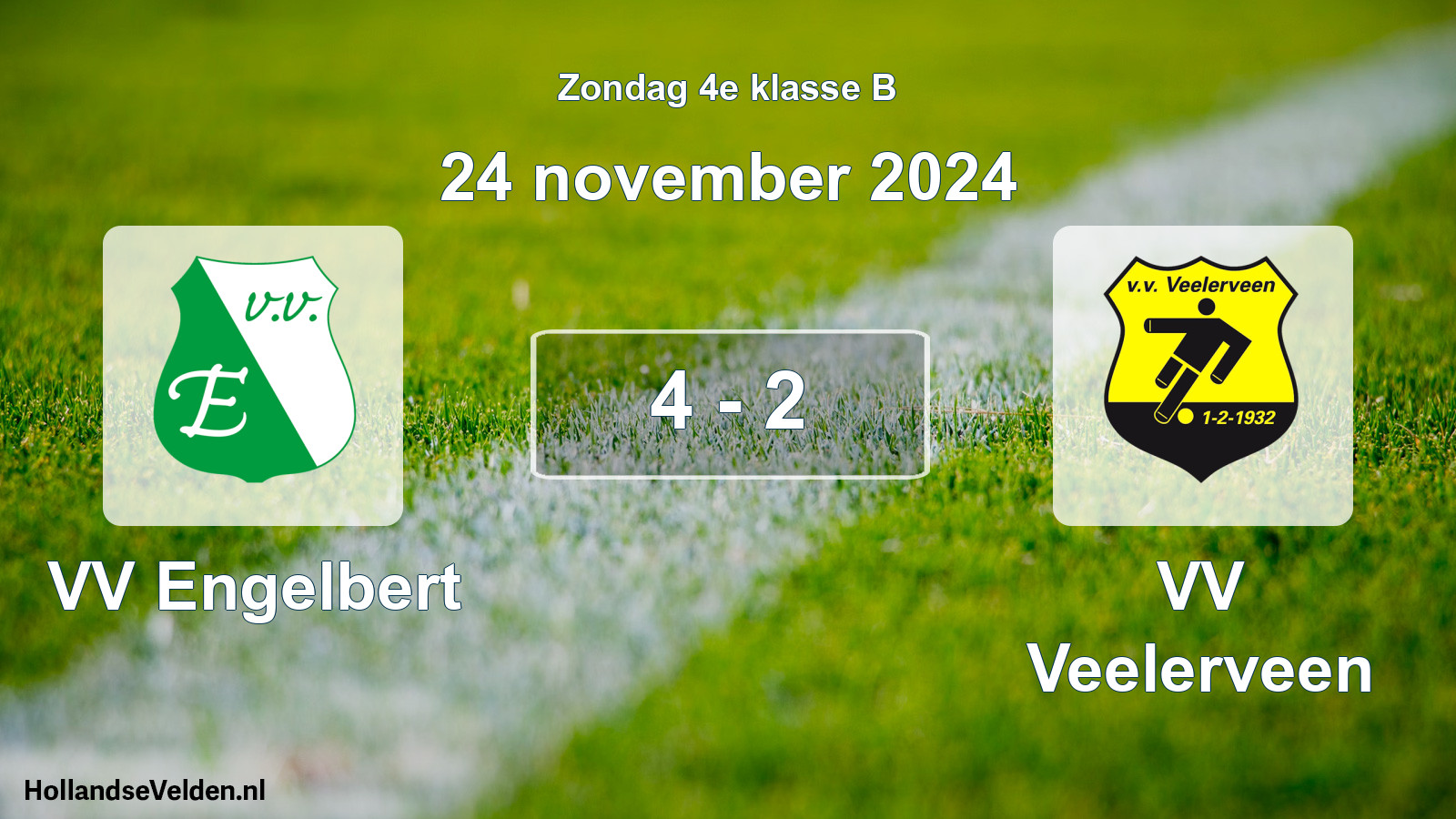 Total number of matches played: VV Engelbert - VV Veelerveen 4 - 2 (24 November 2024)