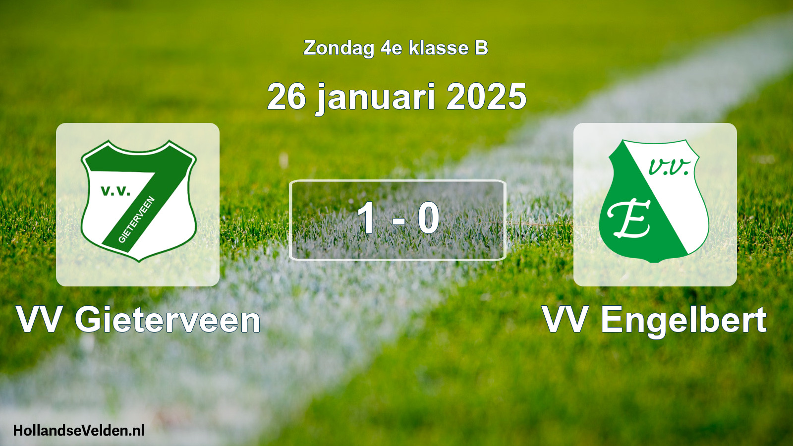 Total number of matches played: VV Gieterveen - VV Engelbert 1 - 0 (26 January 2025)
