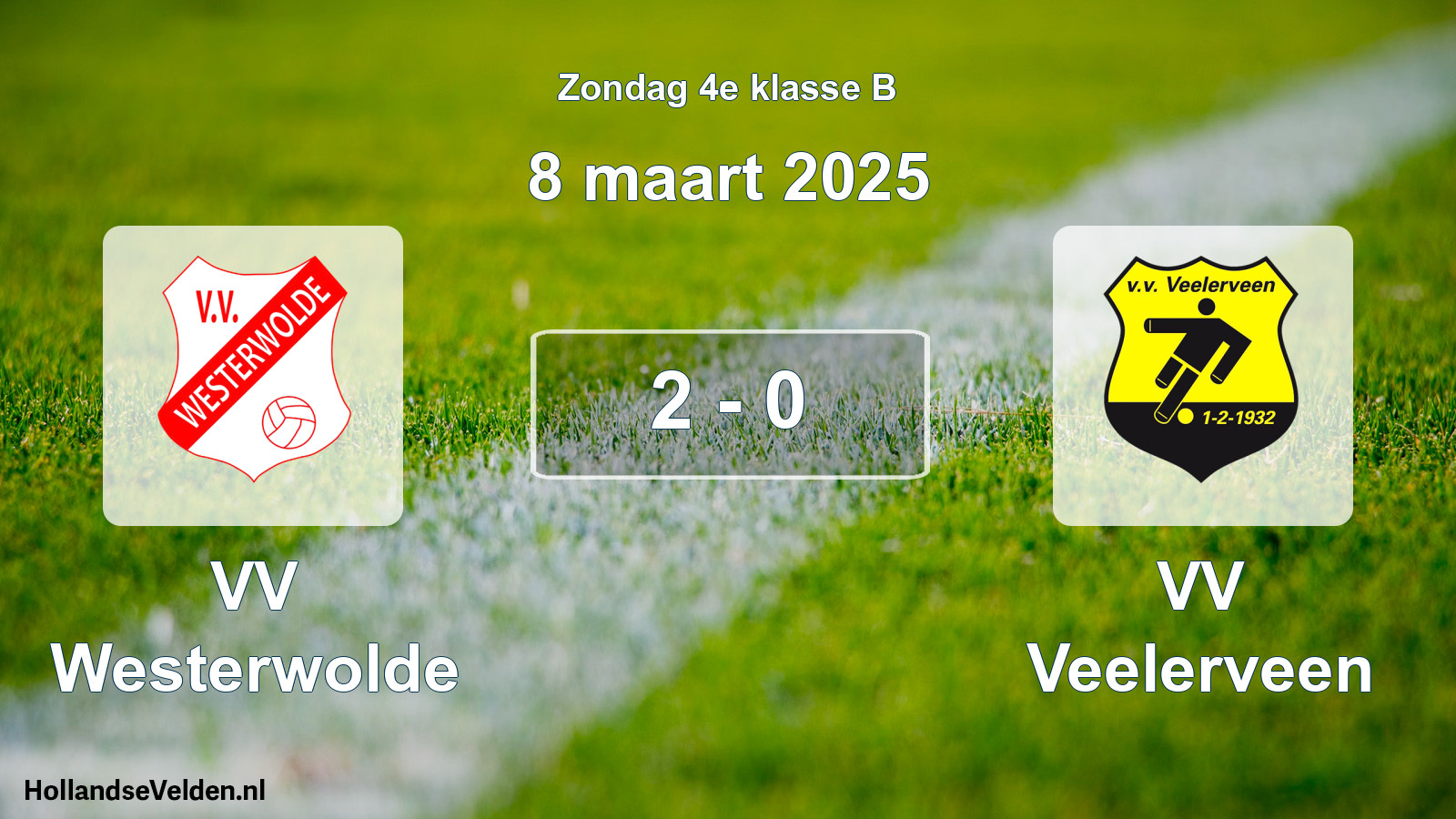 Total number of matches played: VV Westerwolde - VV Veelerveen 2 - 0 (8 March 2025)