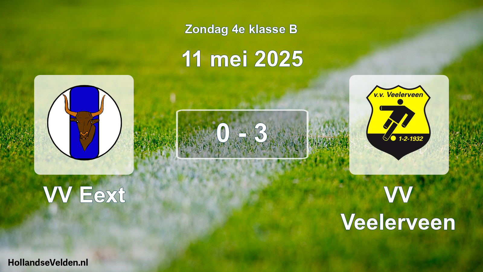 Total number of matches played: VV Eext - VV Veelerveen 0 - 3 (11 May 2025)