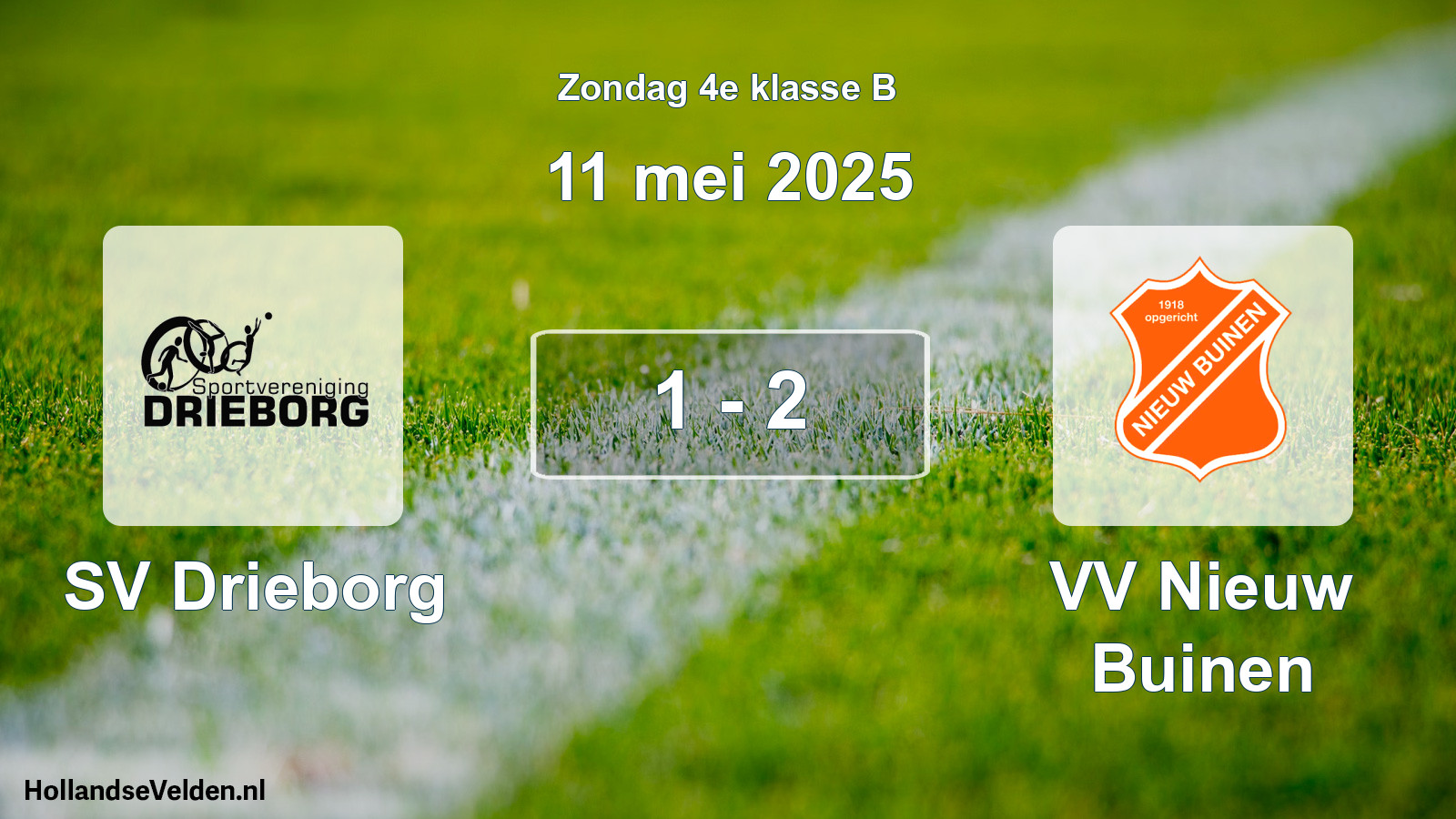 Total number of matches played: SV Drieborg - VV Nieuw Buinen 1 - 2 (11 May 2025)