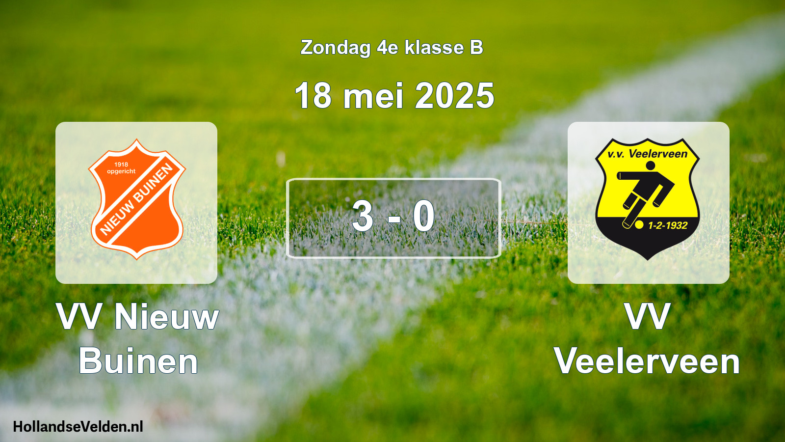 Total number of matches played: VV Nieuw Buinen - VV Veelerveen 3 - 0 (18 May 2025)