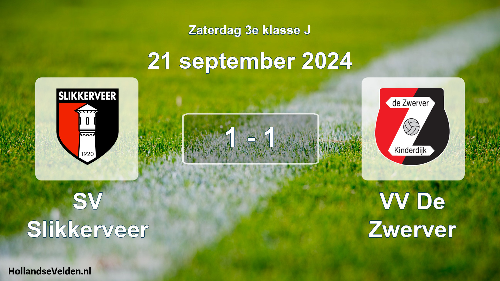 Total number of matches played: SV Slikkerveer - VV De Zwerver 1 - 1 (21 September 2024)