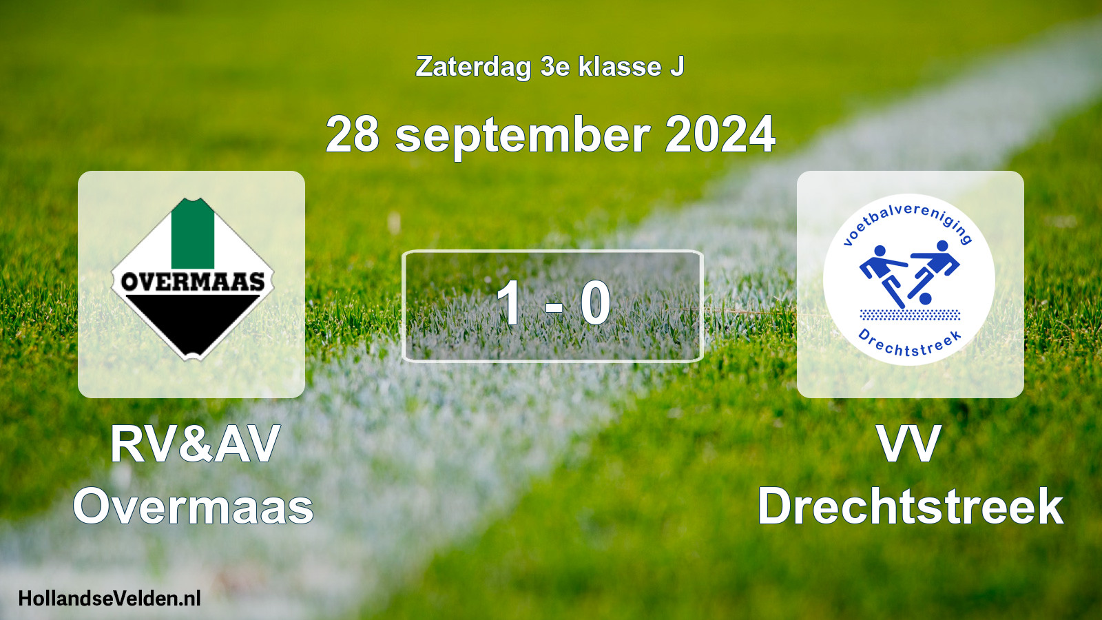 Total number of matches played: RV&AV Overmaas - VV Drechtstreek 1 - 0 (28 September 2024)