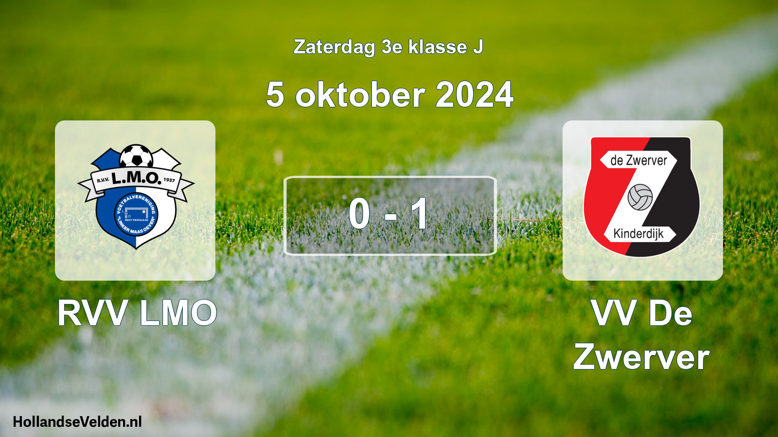 Total number of matches played: RVV LMO - VV De Zwerver 0 - 1 (5 October 2024)