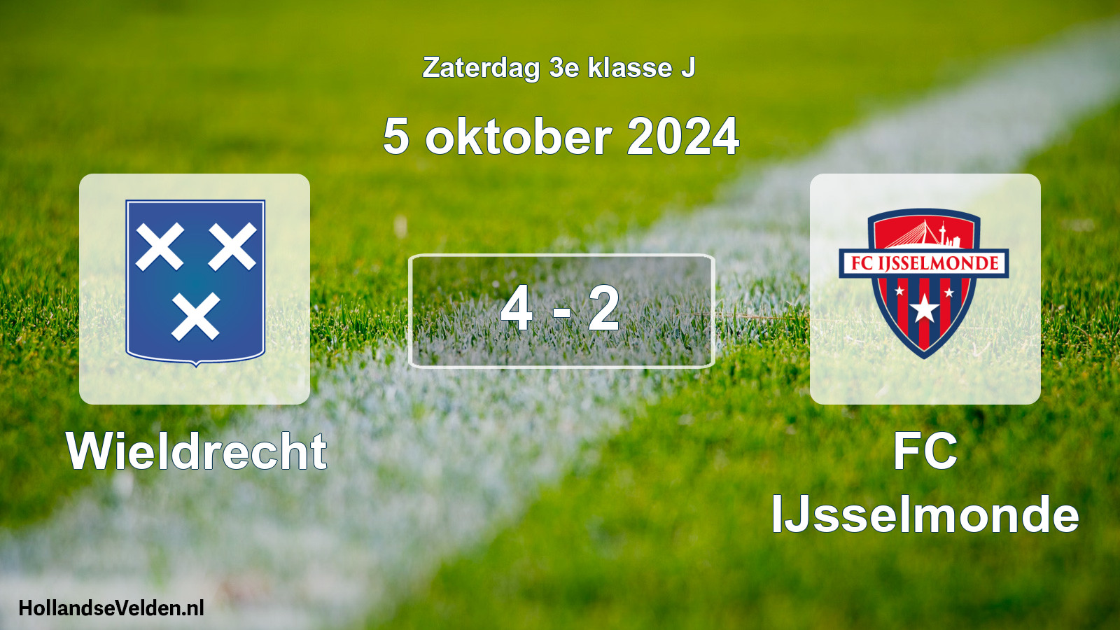 Total number of matches played: Wieldrecht - FC IJsselmonde 4 - 2 (5 October 2024)