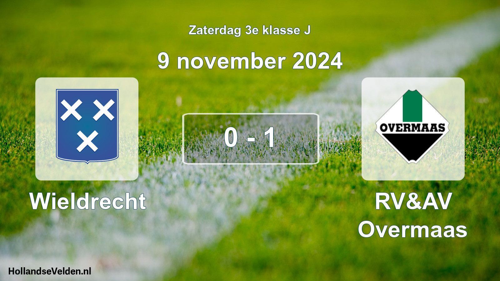 Total number of matches played: Wieldrecht - RV&AV Overmaas 0 - 1 (9 November 2024)