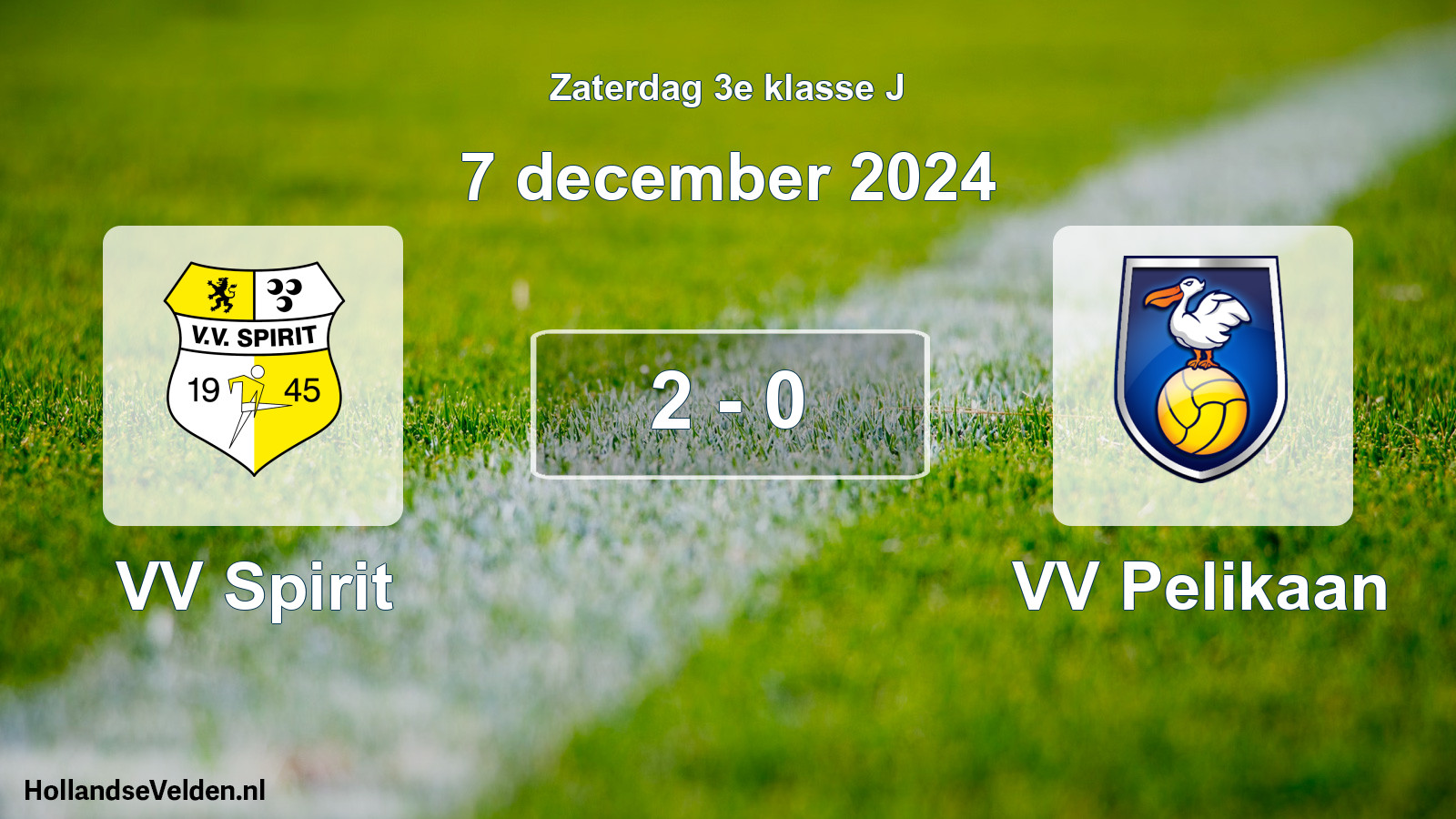 Total number of matches played: VV Spirit - VV Pelikaan 2 - 0 (7 December 2024)
