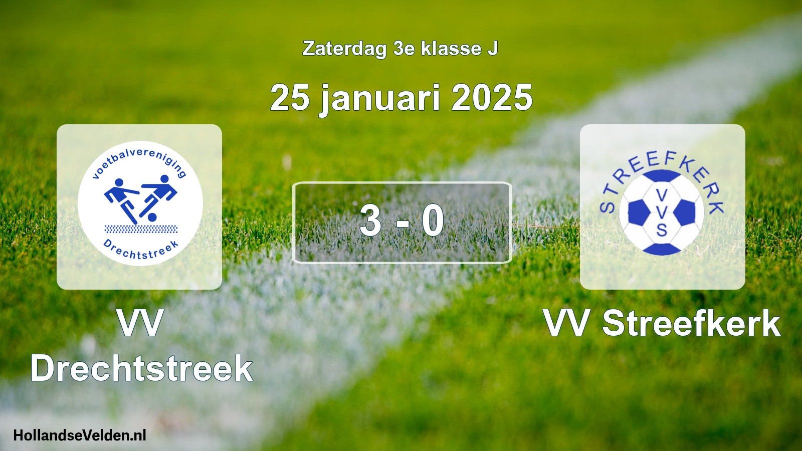 Total number of matches played: VV Drechtstreek - VV Streefkerk 3 - 0 (25 January 2025)