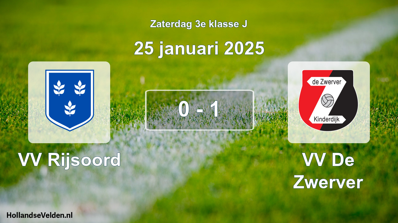 Total number of matches played: VV Rijsoord - VV De Zwerver 0 - 1 (25 January 2025)