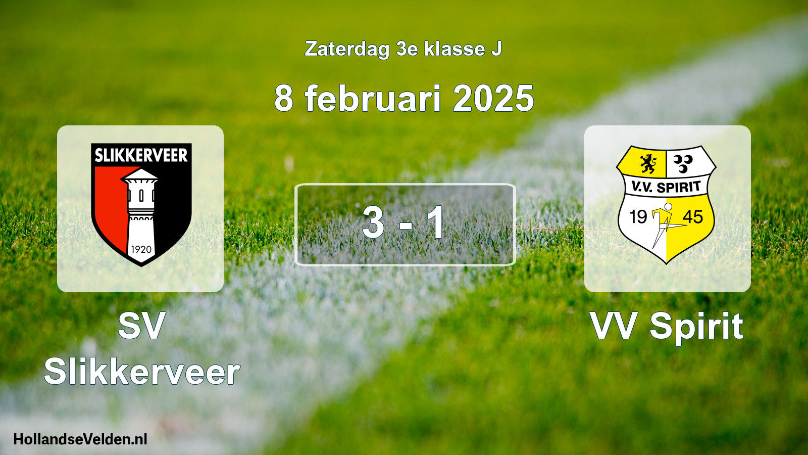 Total number of matches played: SV Slikkerveer - VV Spirit 3 - 1 (8 February 2025)