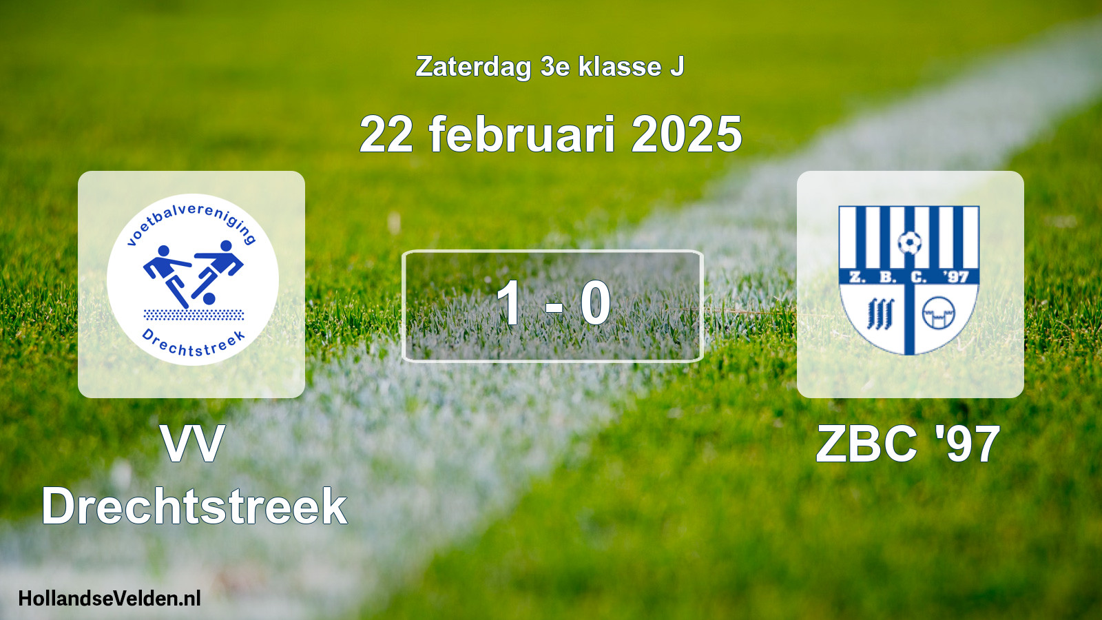 Total number of matches played: VV Drechtstreek - ZBC '97 1 - 0 (22 February 2025)