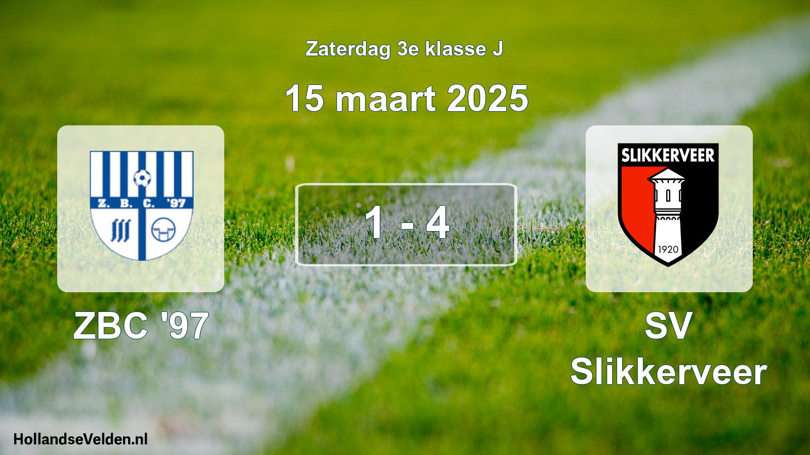 Total number of matches played: ZBC '97 - SV Slikkerveer 1 - 4 (15 March 2025)