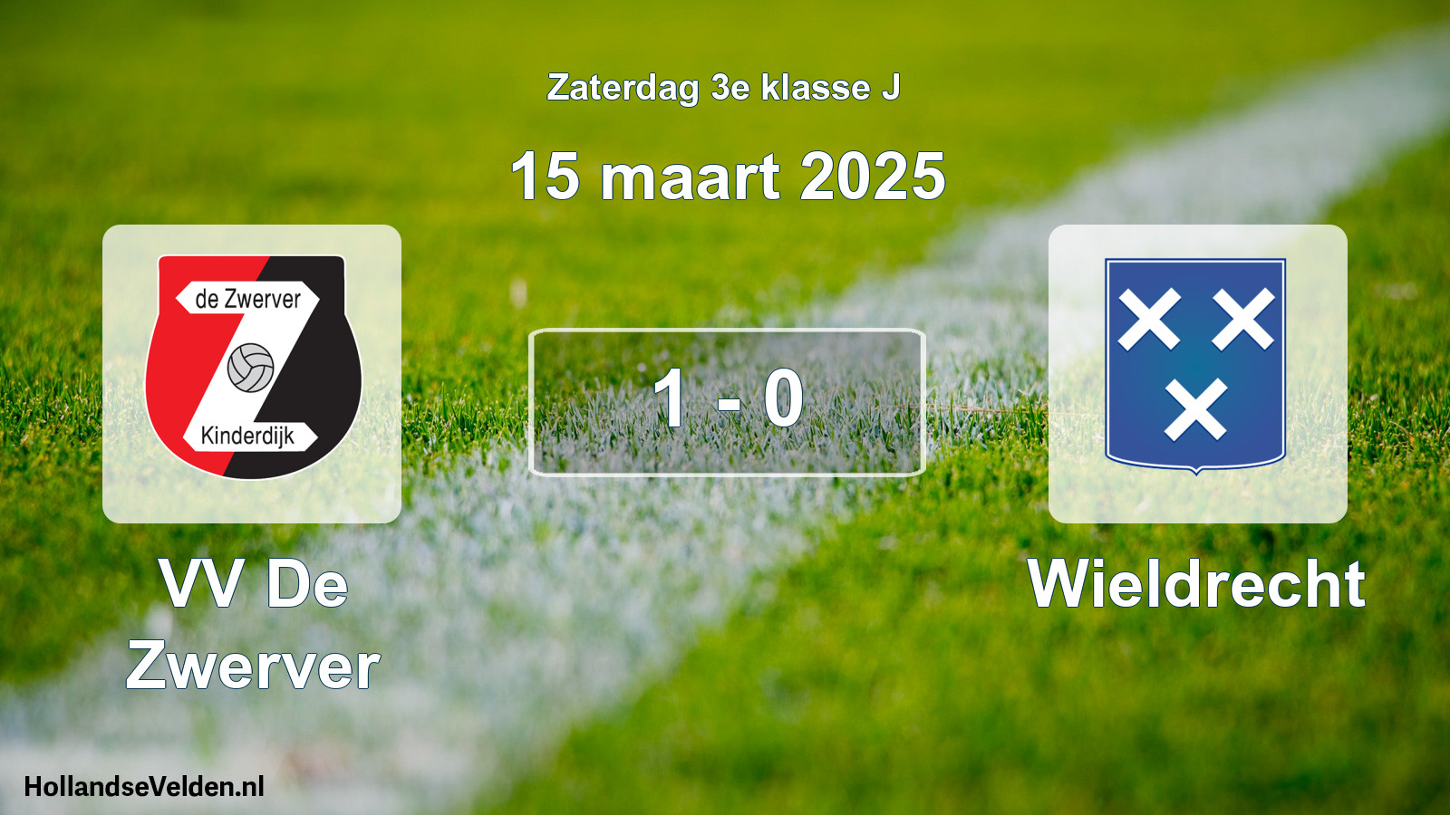 Total number of matches played: VV De Zwerver - Wieldrecht 1 - 0 (15 March 2025)