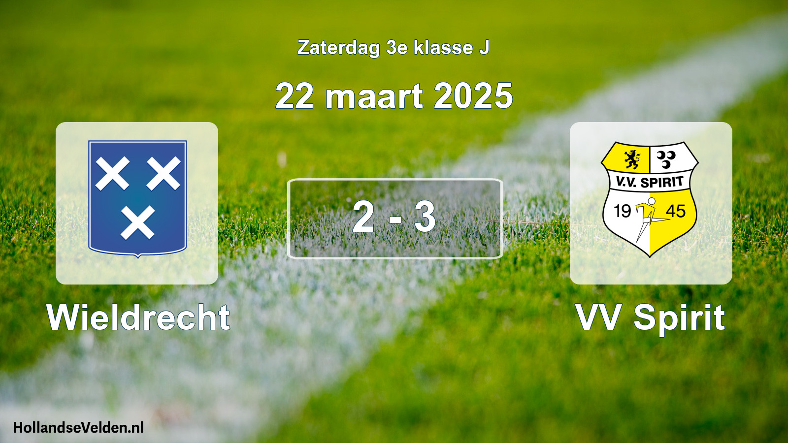 Total number of matches played: Wieldrecht - VV Spirit 2 - 3 (22 March 2025)