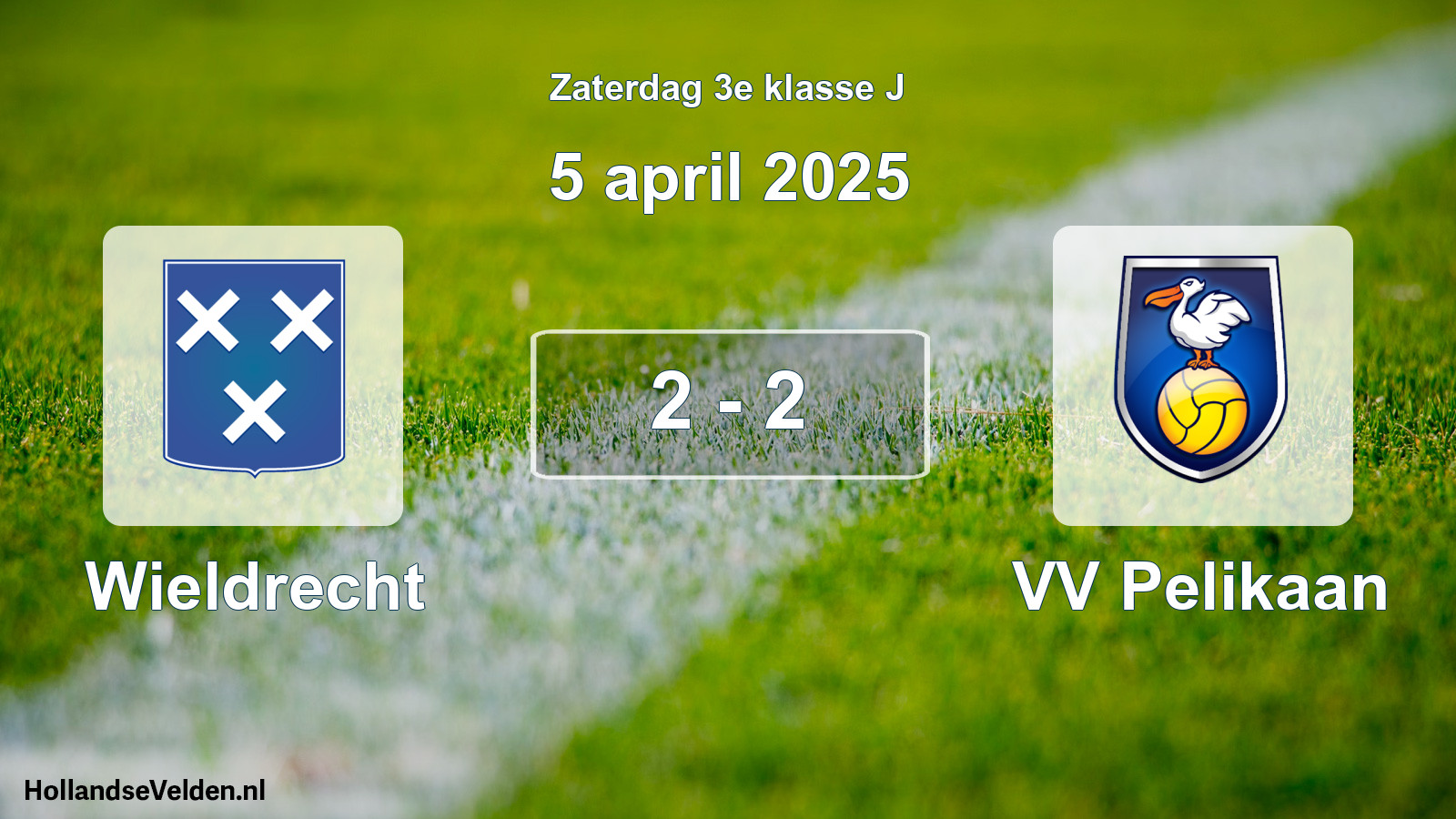 Total number of matches played: Wieldrecht - VV Pelikaan 2 - 2 (5 April 2025)