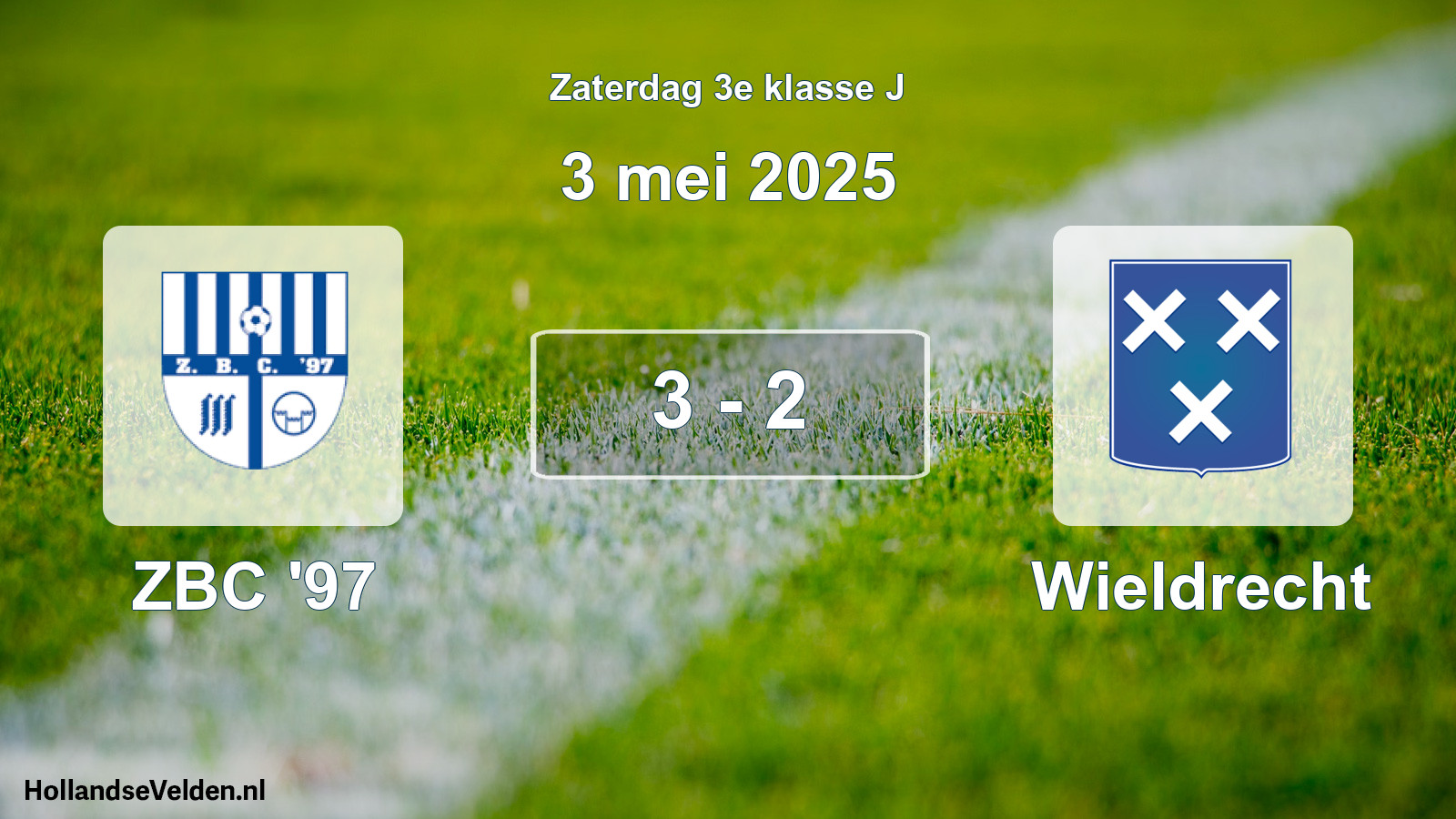 Total number of matches played: ZBC '97 - Wieldrecht 3 - 2 (3 May 2025)