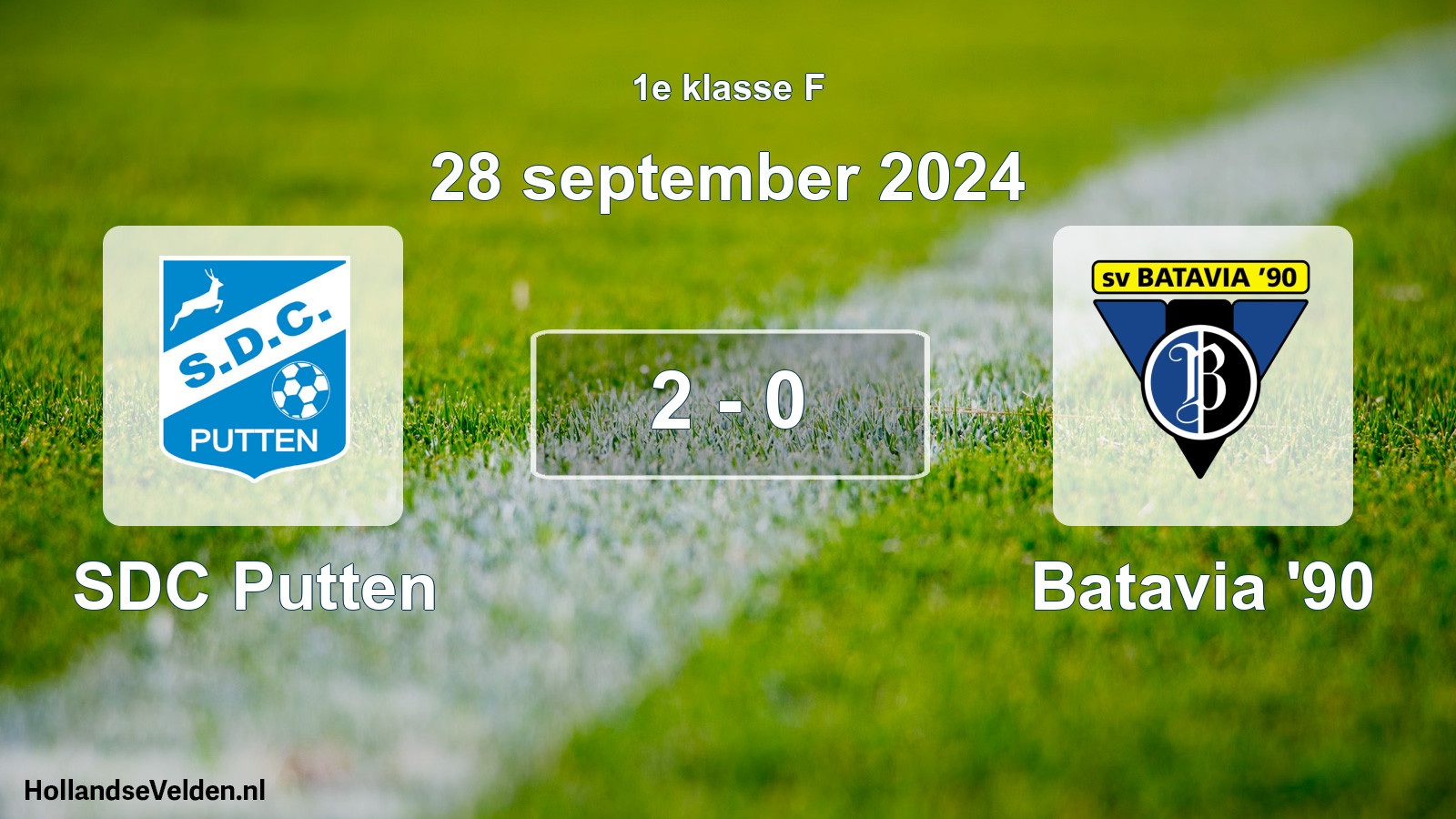 Total number of matches played: SDC Putten - Batavia '90 2 - 0 (28 September 2024)