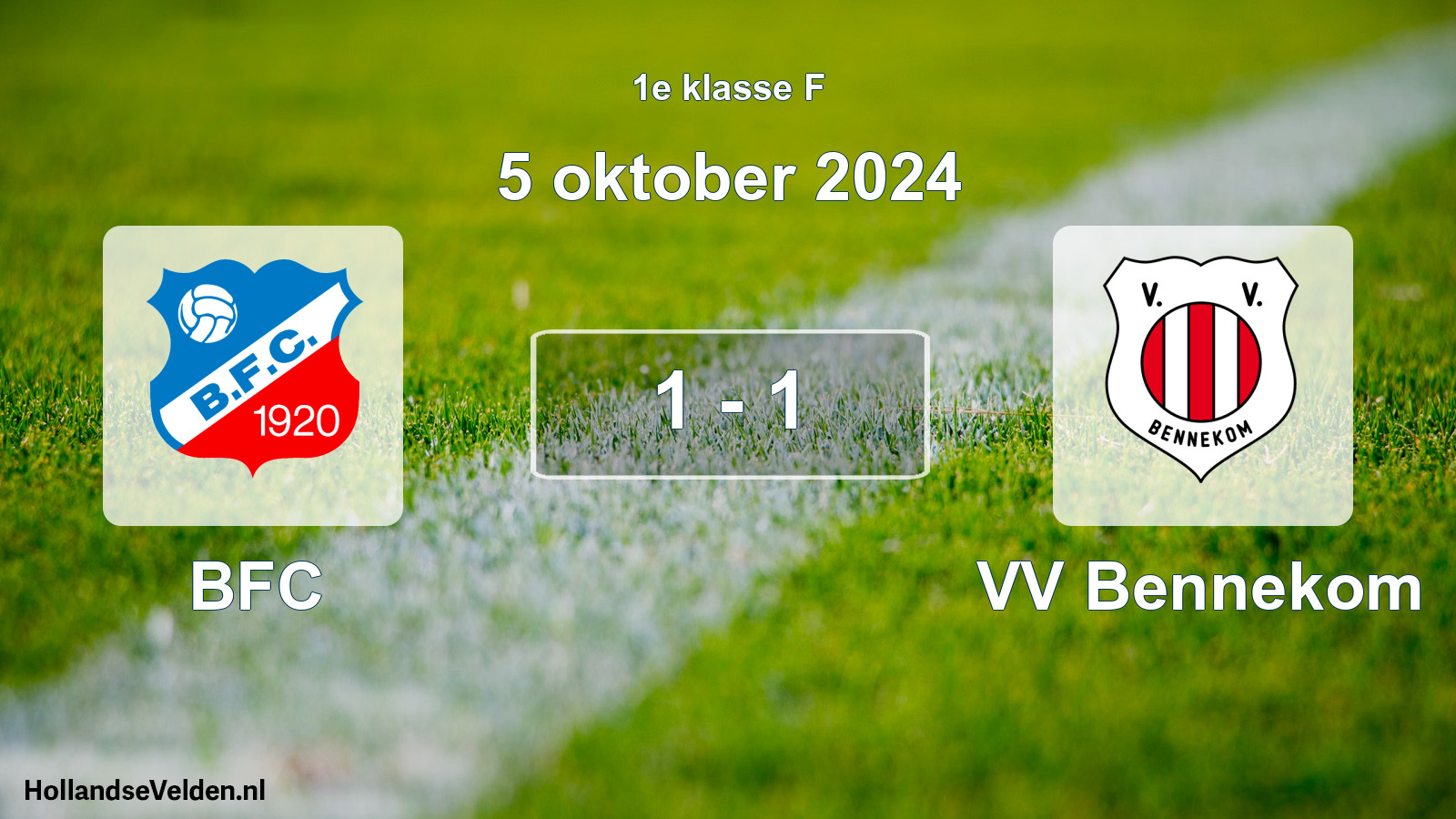 Total number of matches played: BFC - VV Bennekom 1 - 1 (5 October 2024)