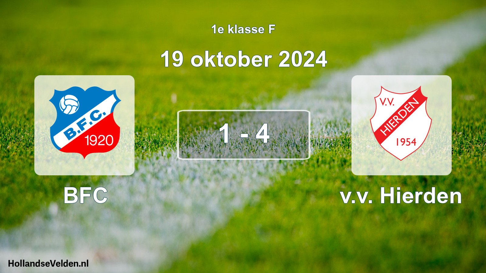 Total number of matches played: BFC - v.v. Hierden 1 - 4 (19 October 2024)