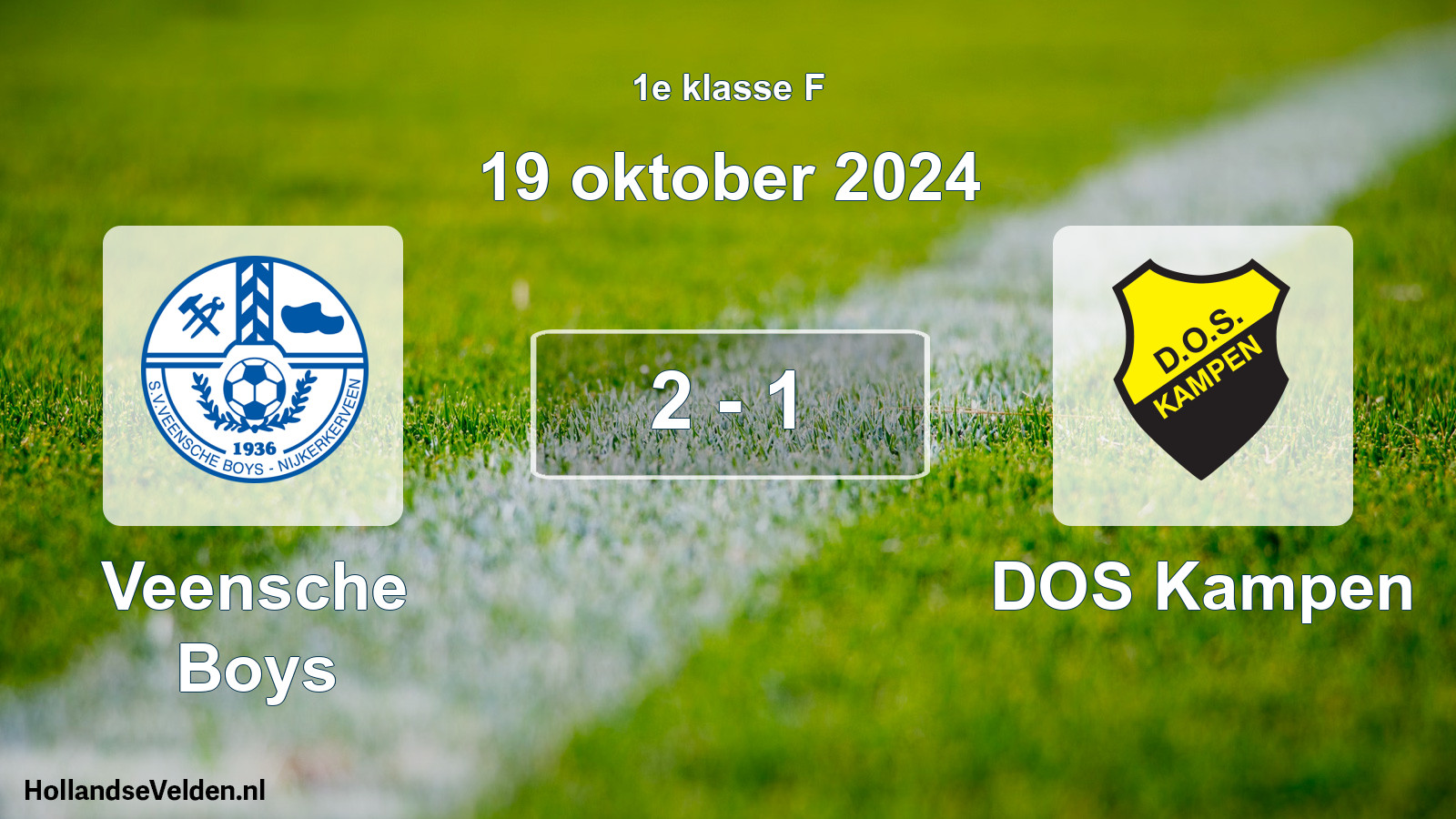 Total number of matches played: Veensche Boys - DOS Kampen 2 - 1 (19 October 2024)