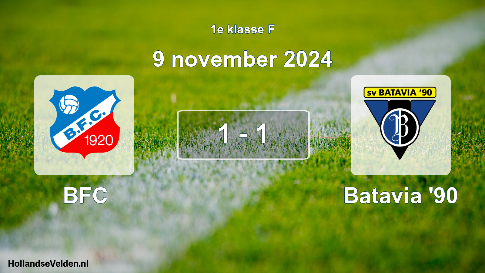 Total number of matches played: BFC - Batavia '90 1 - 1 (9 November 2024)