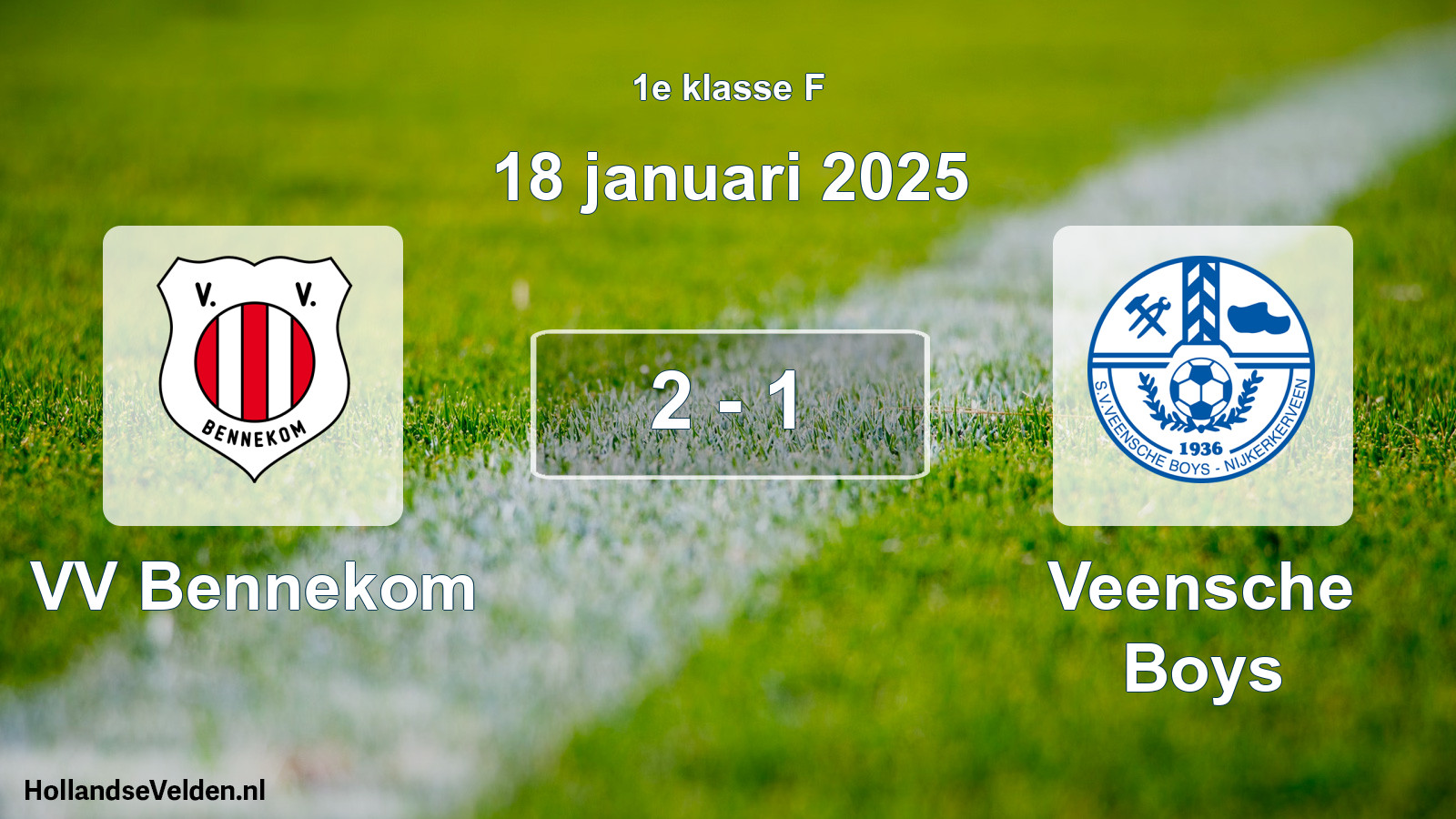 Total number of matches played: VV Bennekom - Veensche Boys 2 - 1 (18 January 2025)