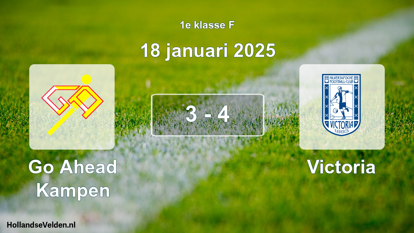 Total number of matches played: Go Ahead Kampen - Victoria 3 - 4 (18 January 2025)