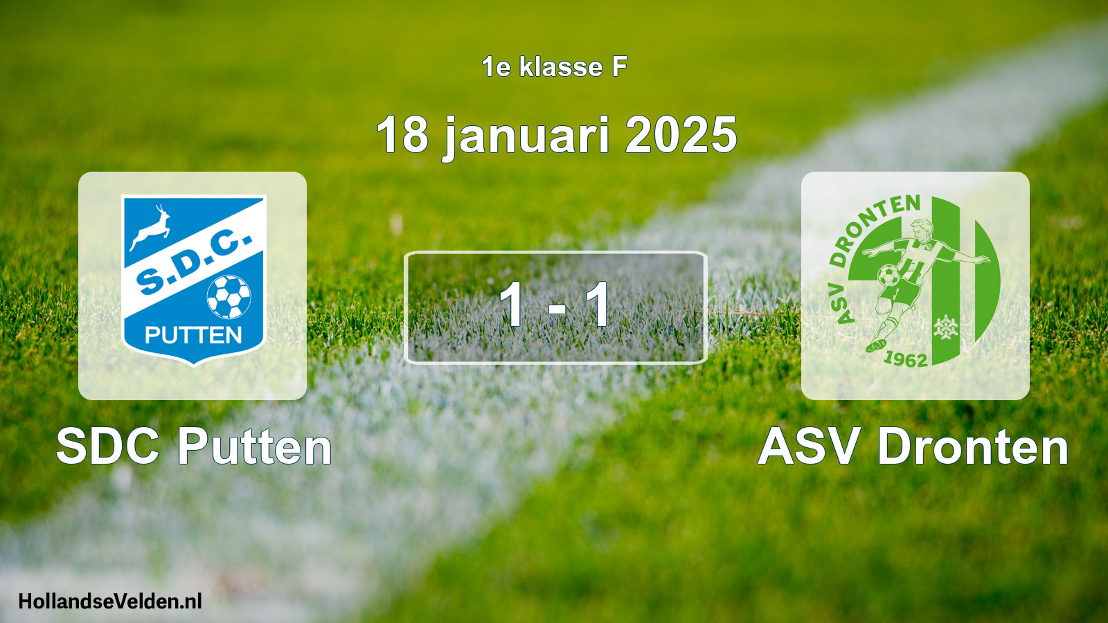 Total number of matches played: SDC Putten - ASV Dronten 1 - 1 (18 January 2025)