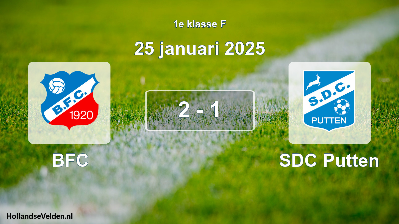 Total number of matches played: BFC - SDC Putten 2 - 1 (25 January 2025)