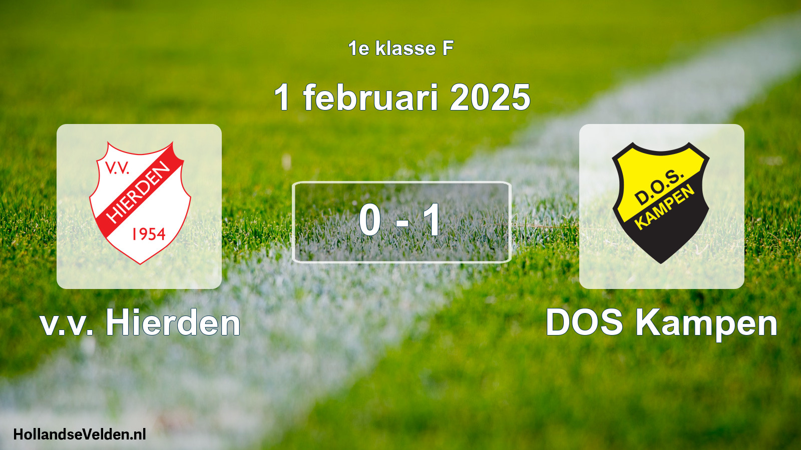 Total number of matches played: v.v. Hierden - DOS Kampen 0 - 1 (1 February 2025)