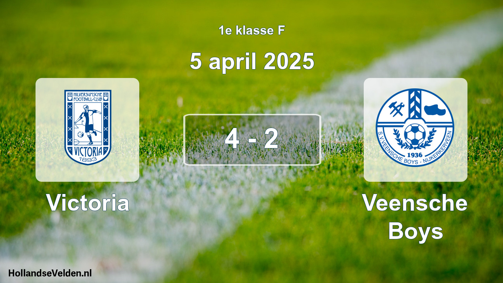 Total number of matches played: Victoria - Veensche Boys 4 - 2 (5 April 2025)