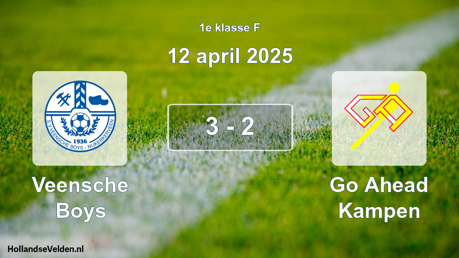 Total number of matches played: Veensche Boys - Go Ahead Kampen 3 - 2 (12 April 2025)