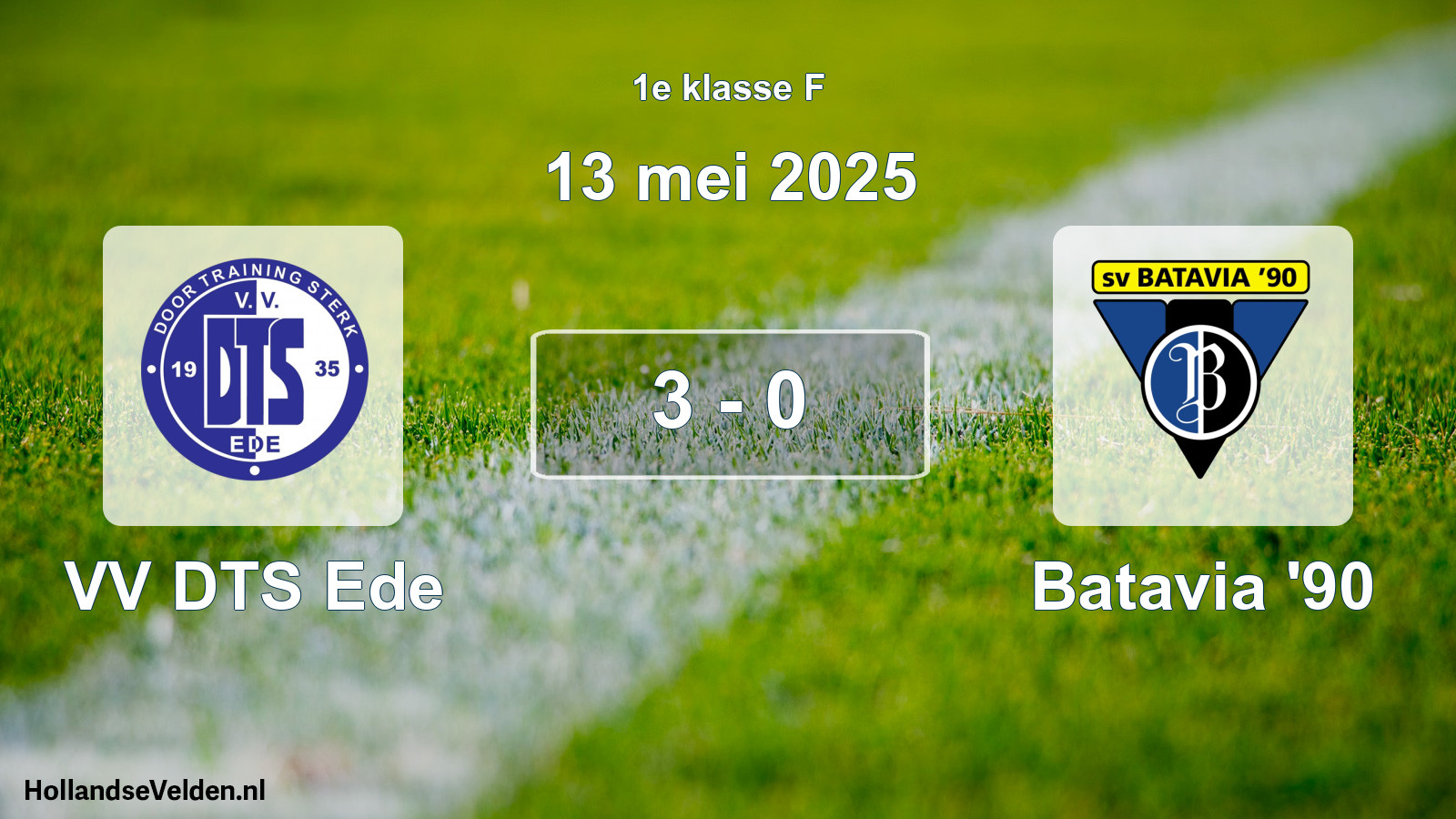 Total number of matches played: VV DTS Ede - Batavia '90 3 - 0 (13 May 2025)
