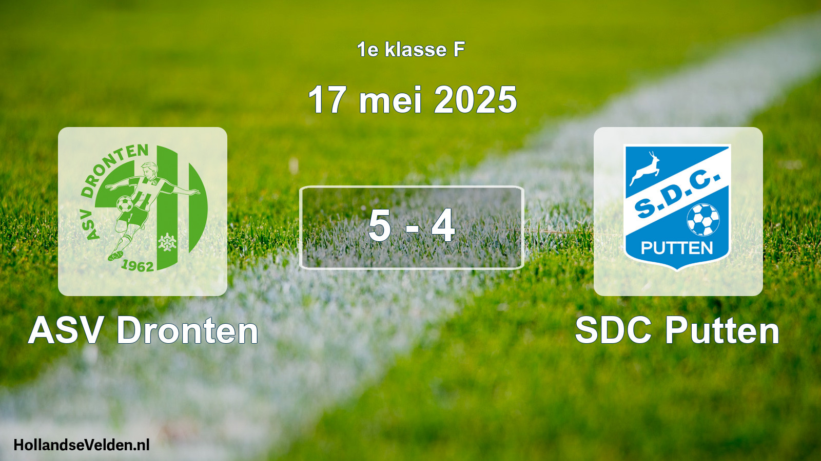 Total number of matches played: ASV Dronten - SDC Putten 5 - 4 (17 May 2025)