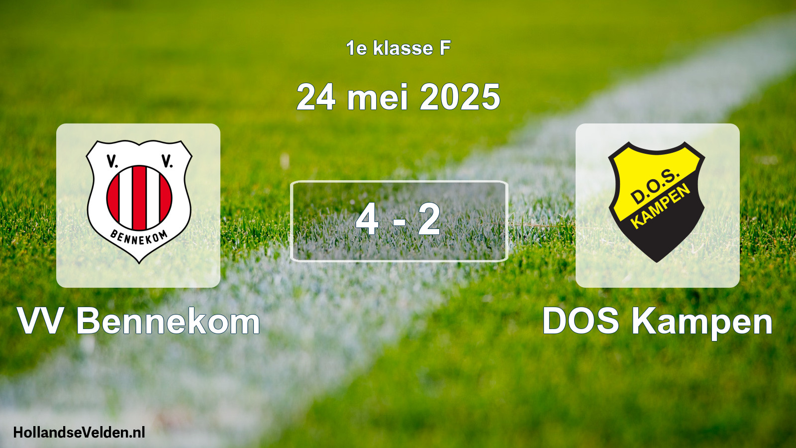 Total number of matches played: VV Bennekom - DOS Kampen 4 - 2 (24 May 2025)