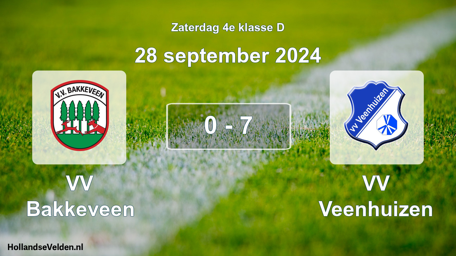 Total number of matches played: VV Bakkeveen - VV Veenhuizen 0 - 7 (28 September 2024)