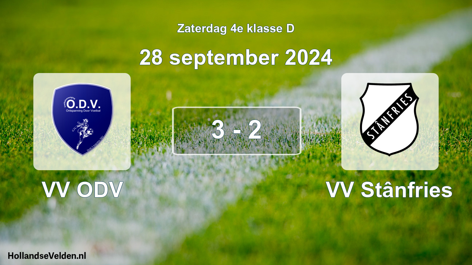 Total number of matches played: VV ODV - VV Stânfries 3 - 2 (28 September 2024)