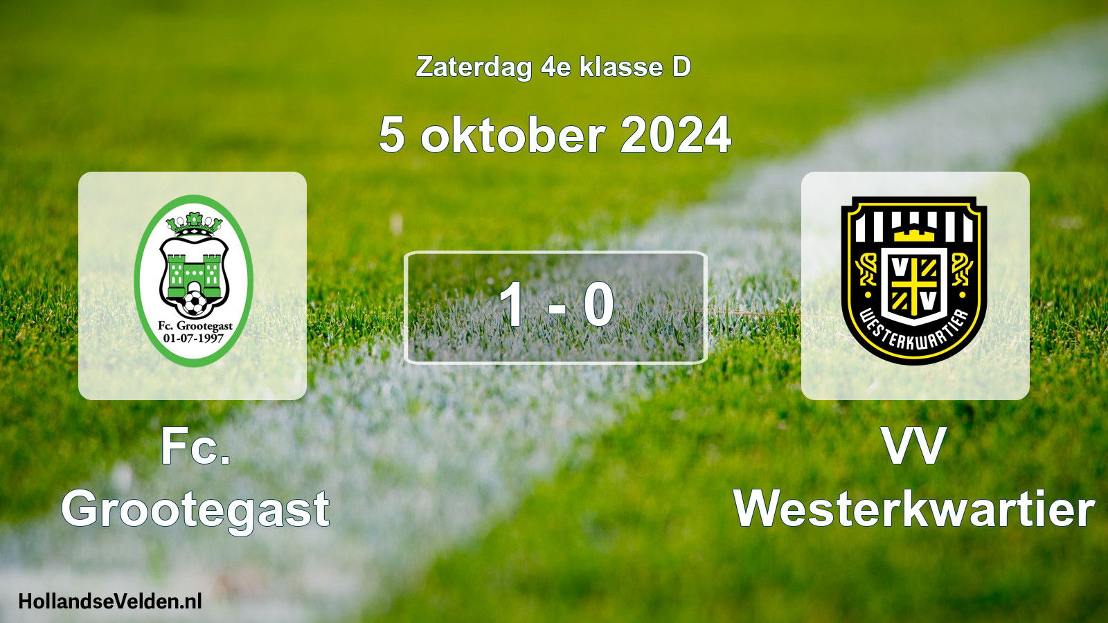 Total number of matches played: Fc. Grootegast - VV Westerkwartier 1 - 0 (5 October 2024)