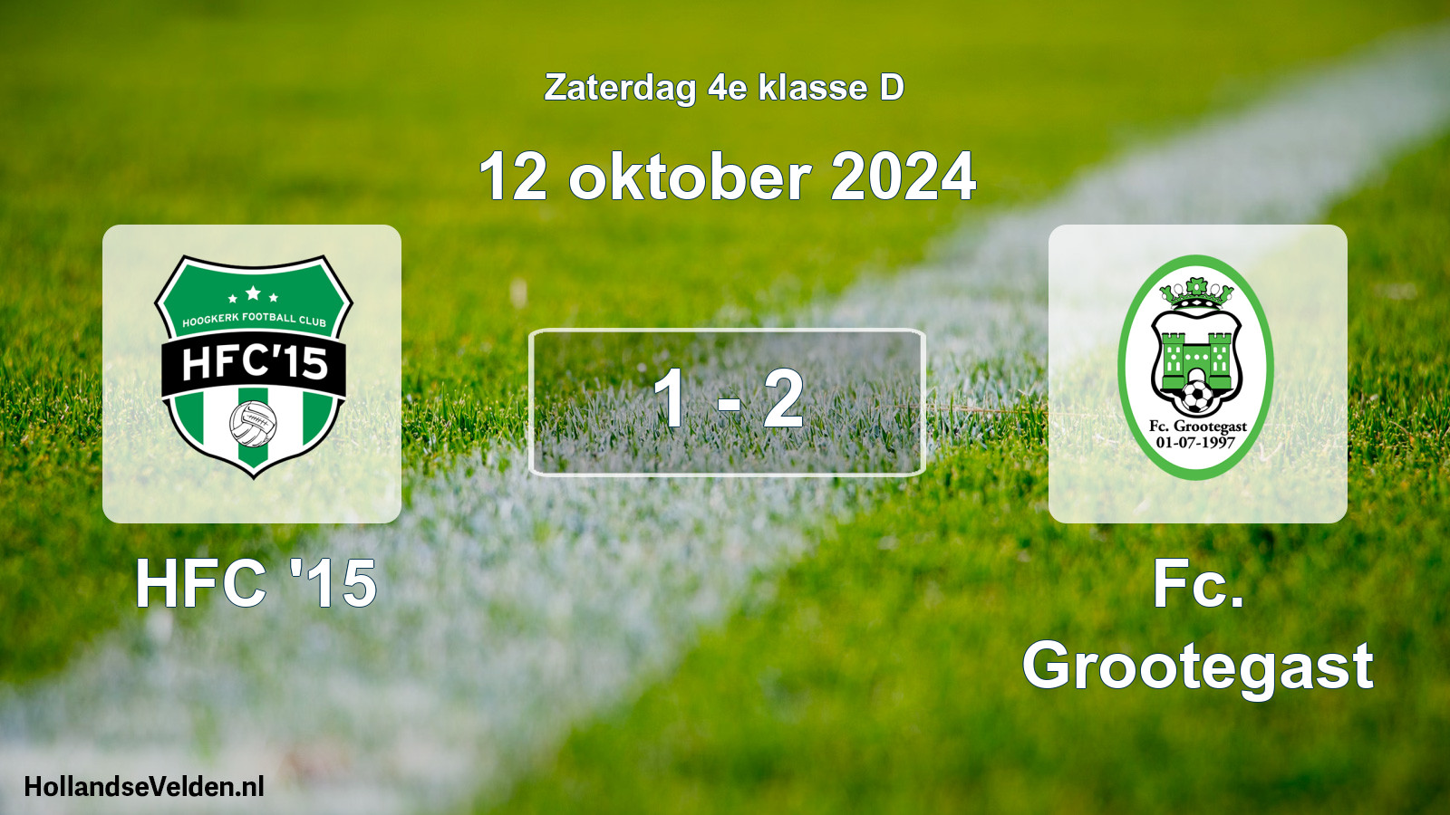 Total number of matches played: HFC '15 - Fc. Grootegast 1 - 2 (12 October 2024)