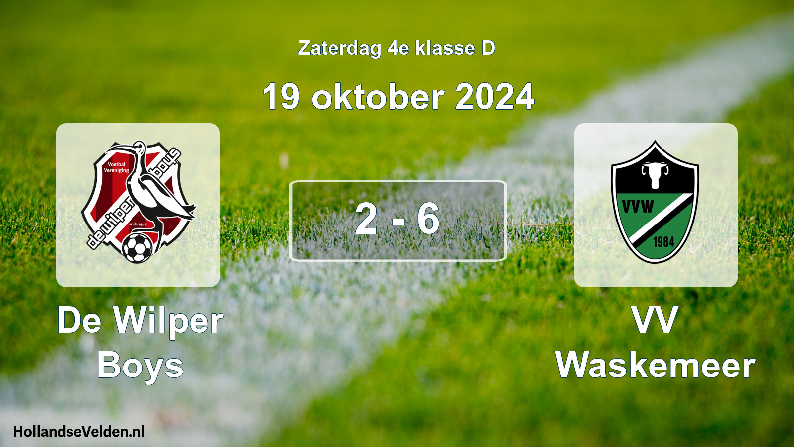 Total number of matches played: De Wilper Boys - VV Waskemeer 2 - 6 (19 October 2024)