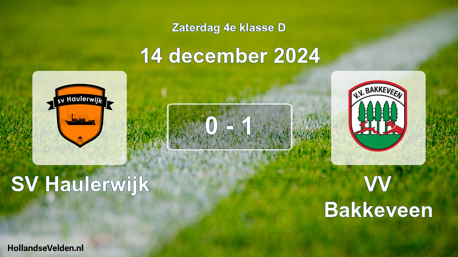 Total number of matches played: SV Haulerwijk - VV Bakkeveen 0 - 1 (14 December 2024)