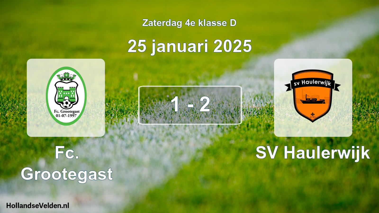 Total number of matches played: Fc. Grootegast - SV Haulerwijk 1 - 2 (25 January 2025)